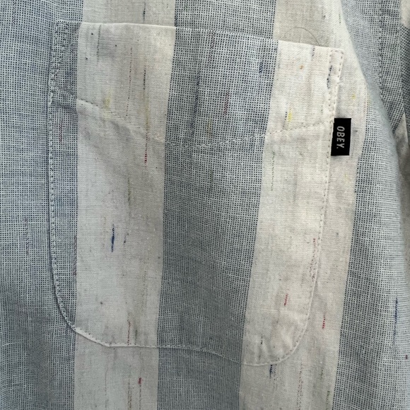 Obey, Size S, Short Sleeve Button Up Shirt, Lovely Used - Picture 5 of 5